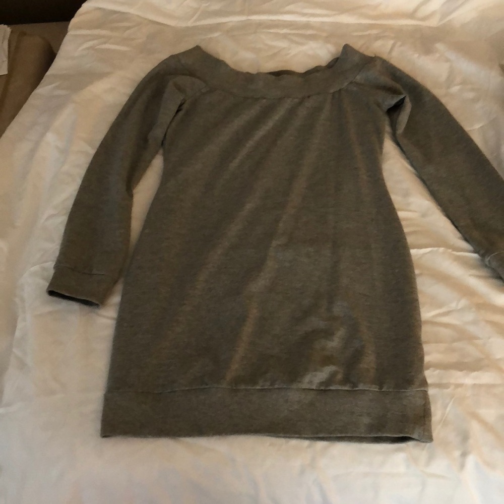 Grey sweater dress